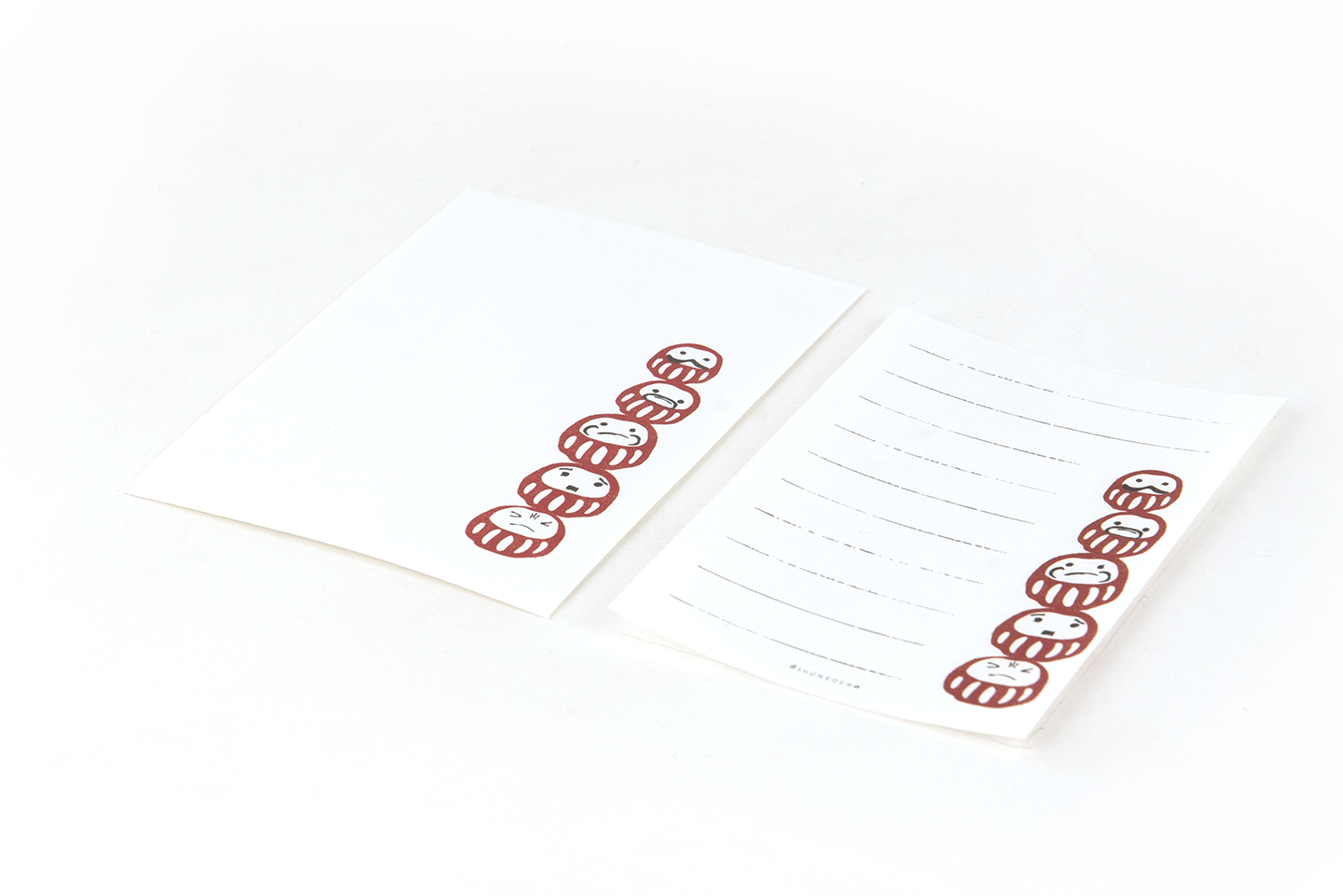 ひとふで箋 だるまだるまだるま ひとふで箋 一筆箋 春光園